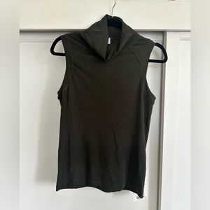 LULULEMON breath a wool tank in dark olive